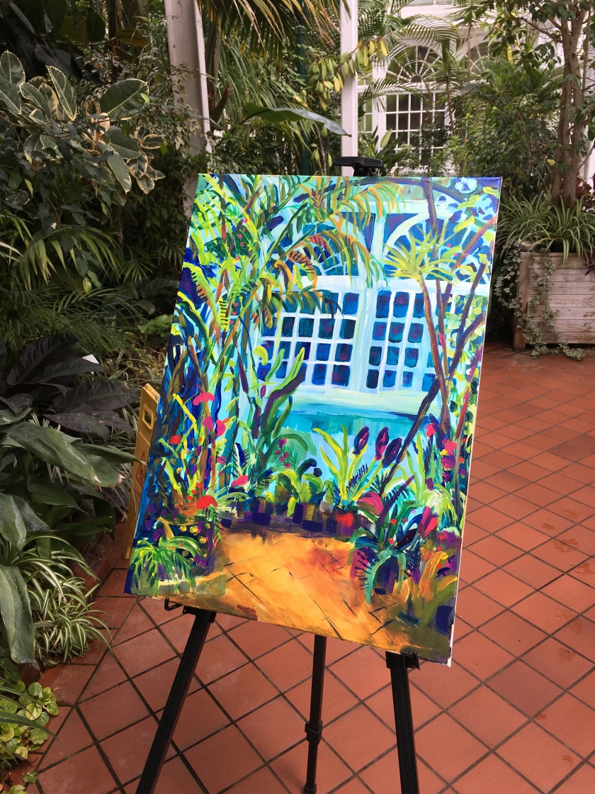 painting in West Park conservatory